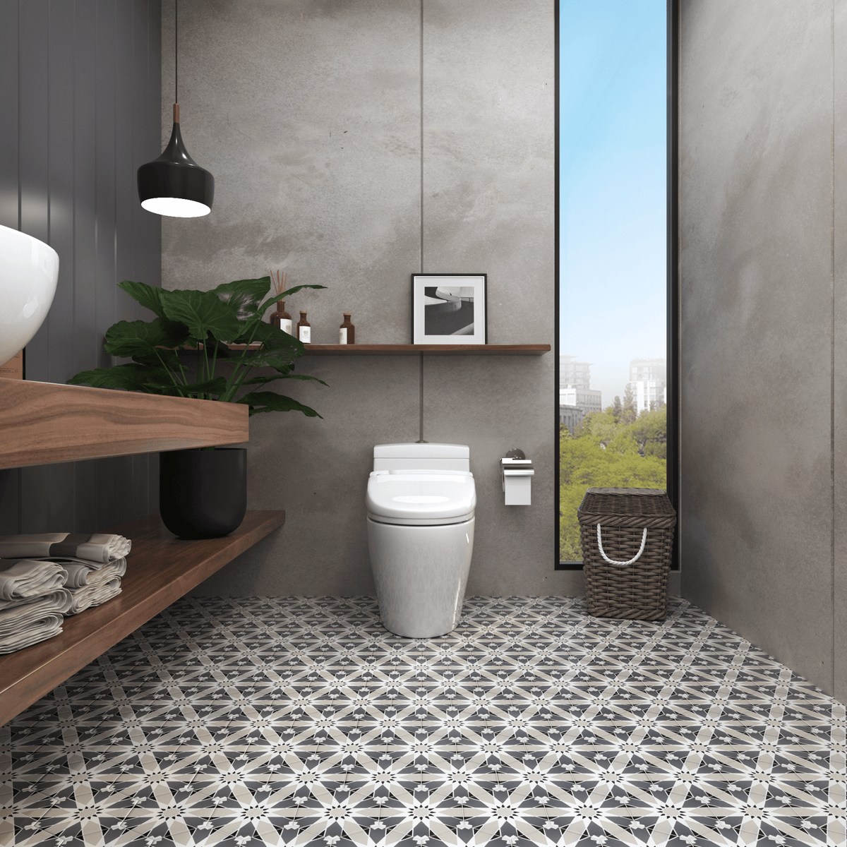 Sunny Hex Cement Tile - LiLi Tile 