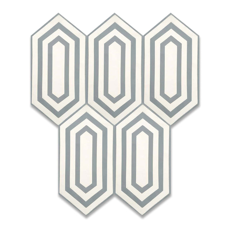 Tiffany Series | Elongated Hexagon Cement Tile