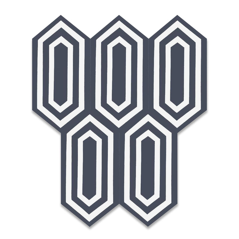 Tiffany Series | Elongated Hexagon Cement Tile