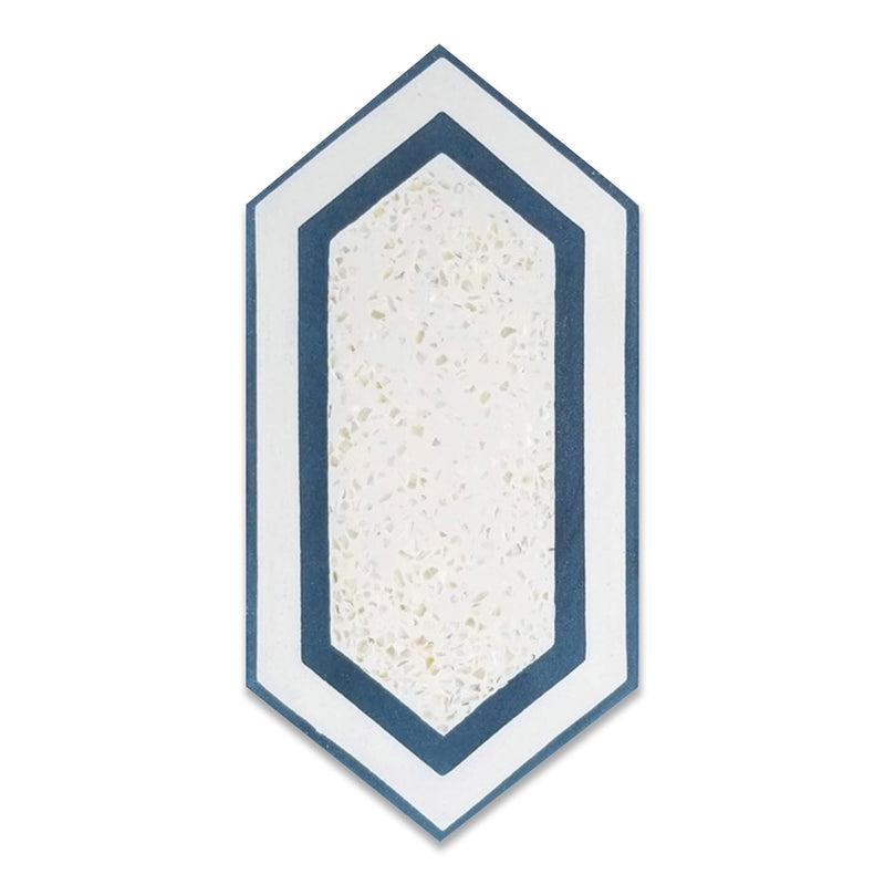 Tiffany Series | Mother of Pearl Terrazzo Hexagon Cement Tile