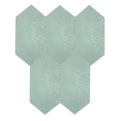 Tiffany Wave Series | Mother of Pearl Terrazzo Cement Tile