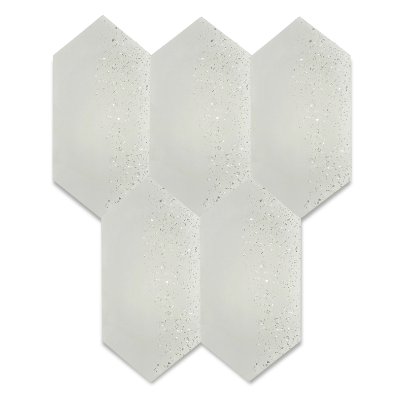 Tiffany Wave Series | Mother of Pearl Terrazzo Cement Tile