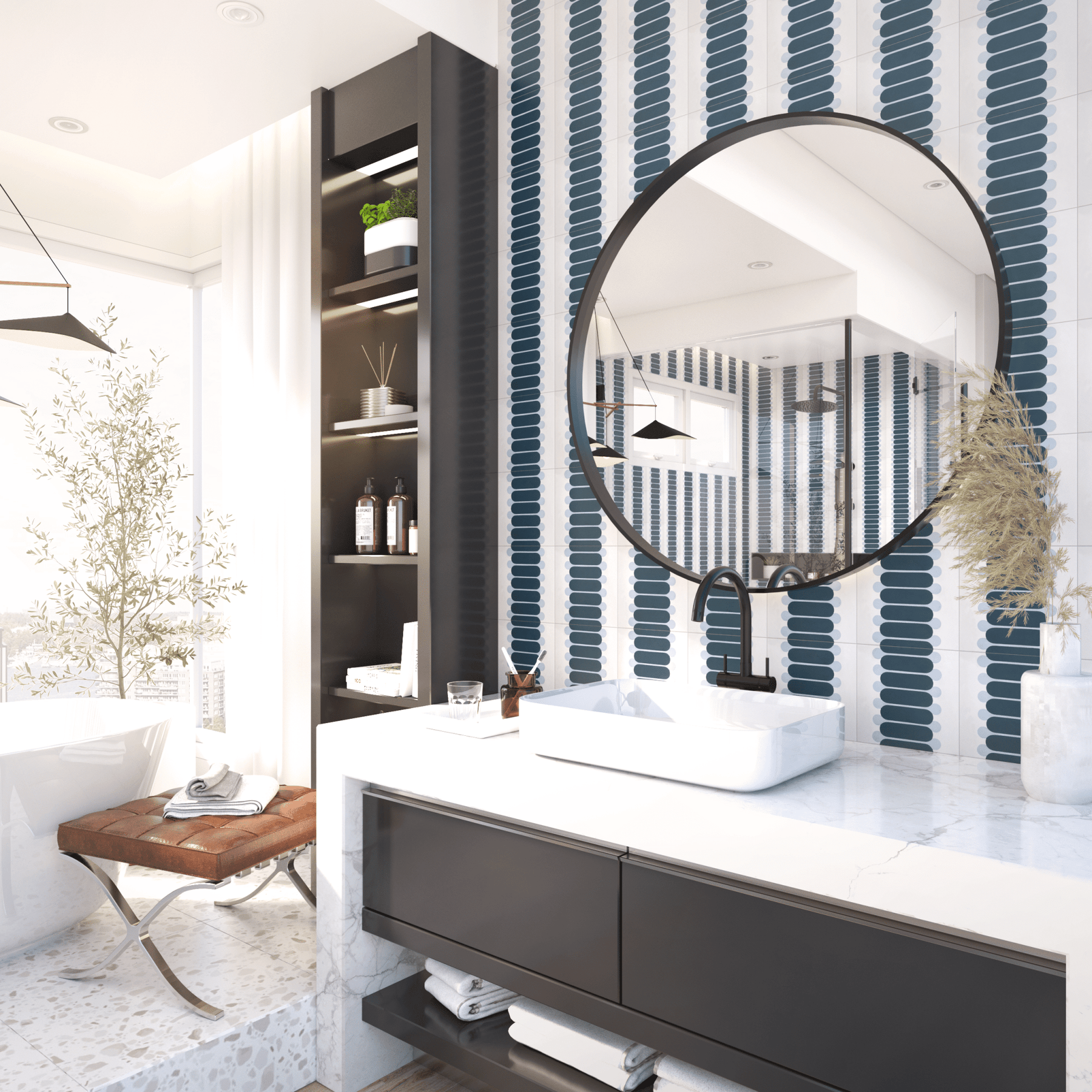 Zipper - 8 x 8 Cement Tile – LiLi Tile